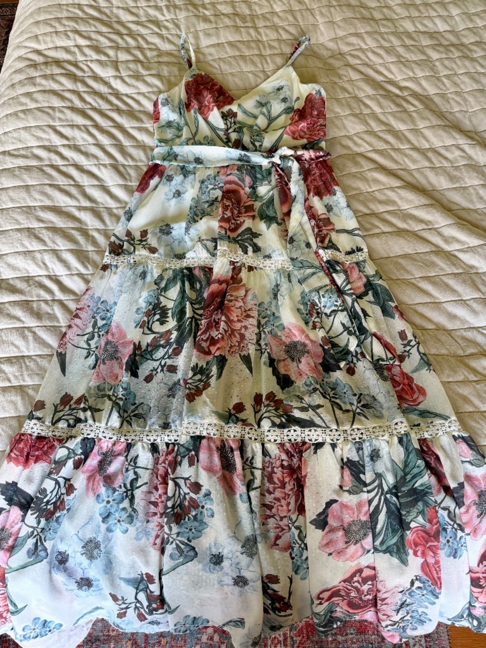 Boho Floral Midi Dress
